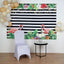 5ftx7ft Pink Flamingo Stripe Vinyl Photo Shoot Backdrop Banner