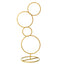 3ft 4-Tier Gold Metal Hoop Pillar Flower Stand, Wreath Wedding Arch Table Centerpiece