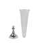 2-Pack Crystal Beaded Trumpet Vase Set Silver - Table Centerpiece for Weddings and Events 32"
