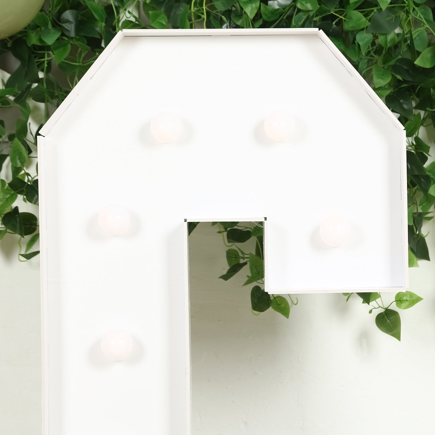 Giant LED Marquee Light Up Letter "C", White 4ft Pre-Cut Foam Board with 10 Warm White Battery Operated LEDs, Glue Gun and Sticks