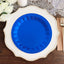 25-Pack Paper 9" Round Dinner Plates in Royal Blue with Geometric Prism Rim - Disposable 400GSM Party Plates