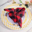 5 Pack Polyester 15"x15" Napkins Black/Red Buffalo Plaid Gingham Style Cloth Napkins