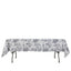 Polyester 60"x102" Rectangle Tablecloth White - Black French Toile Pattern for Elegant Gatherings