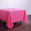 Polyester Square 90"x90" Tablecloth Fuchsia - Wrinkle-Resistant & Durable Table Cover