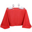 Polyester 90"x90" Table Overlay Square Tablecloth Red - Wrinkle-Resistant & Durable Table Cover