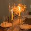2-Pack Clear Glass Candelabra Shades Open End Hurricane Design - Stylish Table Centerpiece 18"