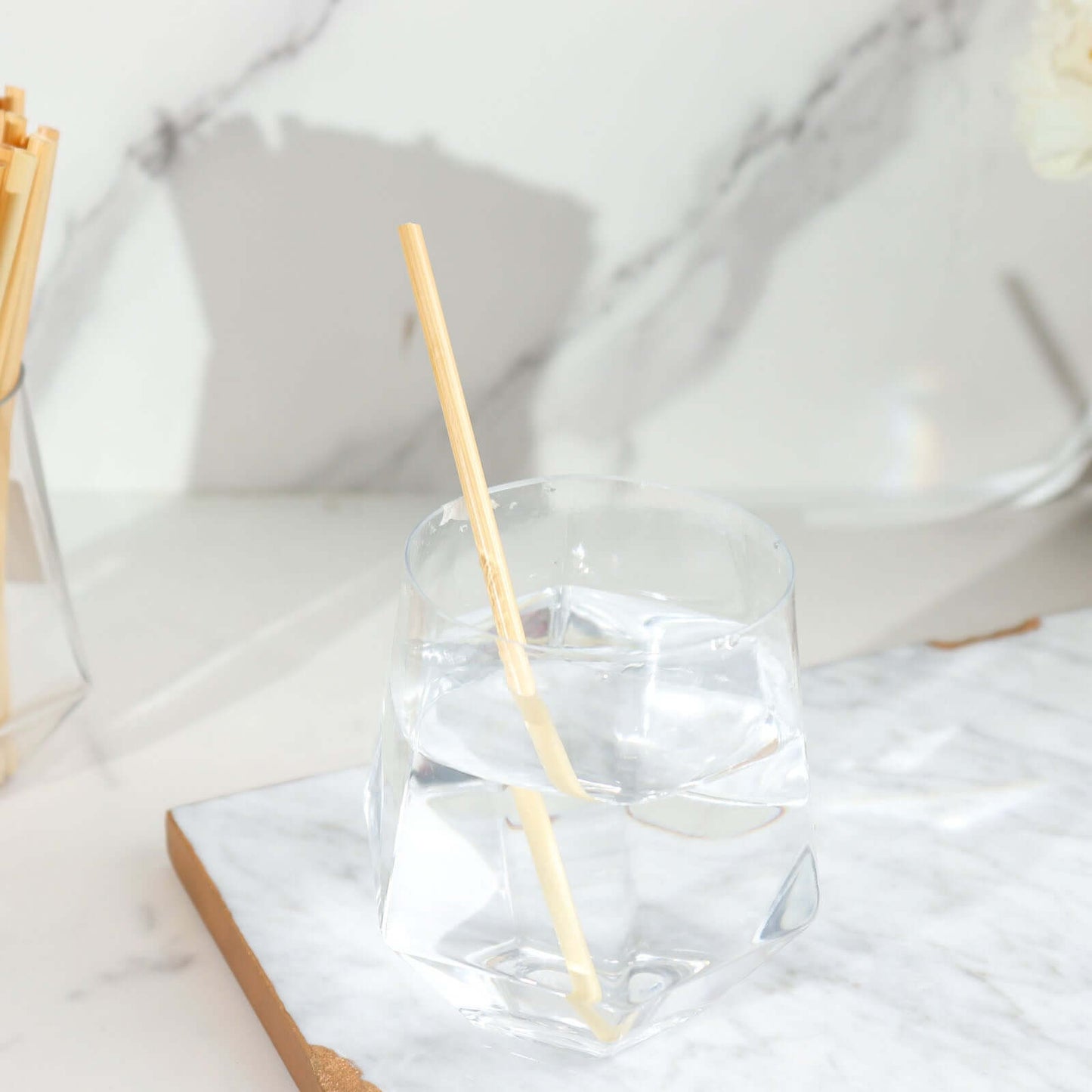 100-Pack Compostable Straws Plant Based 100% Plastic Free - Biodegradable Wheat Straws for Drinks 6"