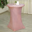 Metallic Spandex 36" Fitted Glitter Round Cocktail Table Cover Rose Gold - Stretch Fit for High Top Tables