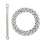 2 Pack 7" Silver Barrette Style Acrylic Crystal Curtain Tie Backs, Round Backdrop Drapery Brooch Holdbacks