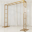 6ftx6ft Gold Square Arbor - Freestanding 6' High Over the Table Stand, Backdrop Stand with Double Frame for Floral Balloon DÃ©cor