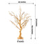 Manzanita Tree Centerpiece Metallic Gold with 8 Acrylic Bead Chains - Easy Assembly Decorative Artificial Tree for Modern Weddings Parties & Event Displays 34"