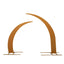 Set of 2 Gold Spandex Half Crescent Moon Backdrop Stand Covers, Custom Fitted Wedding Arch Cover for Curved Arbor Flower Balloon Frame