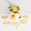 6-Pack Acrylic Happy Birthday Cake Toppers Gold Assorted Styles - Fun Reusable Cake Inserts for DIY Party Decoration Supplies
