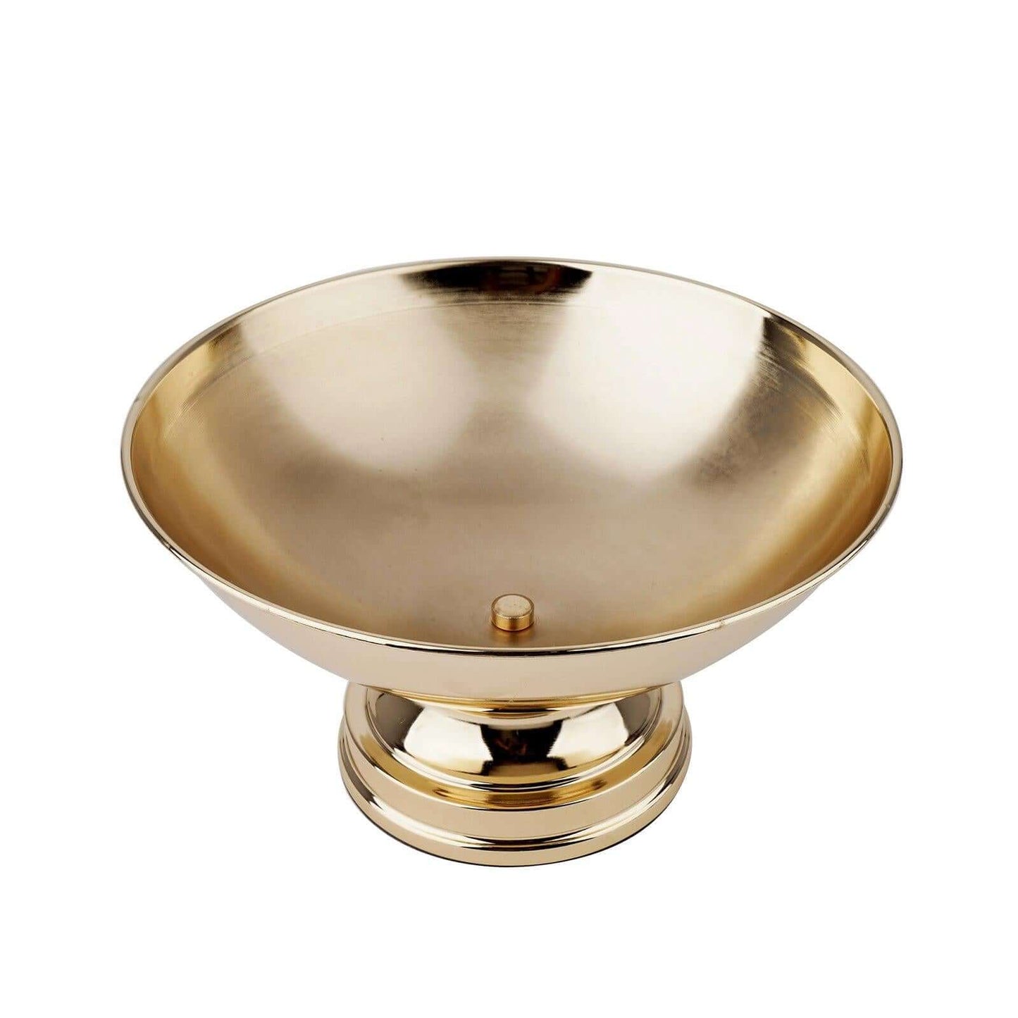 Metal Pedestal Flower Pot Round Design Gold - Floating Candle Bowl and Display Dish 12"