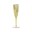 6-Pack Plastic Champagne Flutes in Metallic Gold - Classy Disposable Champagne Glasses for Toasting & Cocktail Parties 5oz