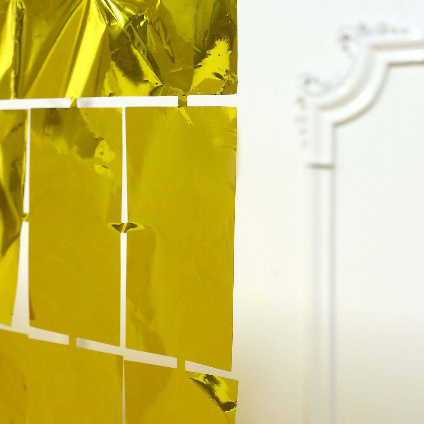 Shiny Gold Metallic Foil Rectangle Curtain Party Backdrop Door Window Curtain - 3ftx6.5ft