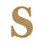 Decorative Rhinestone Alphabet "S" Letter Stickers, Glitter Adhesive Craft Letters Gold DIY Sparkle Embellishments 8"