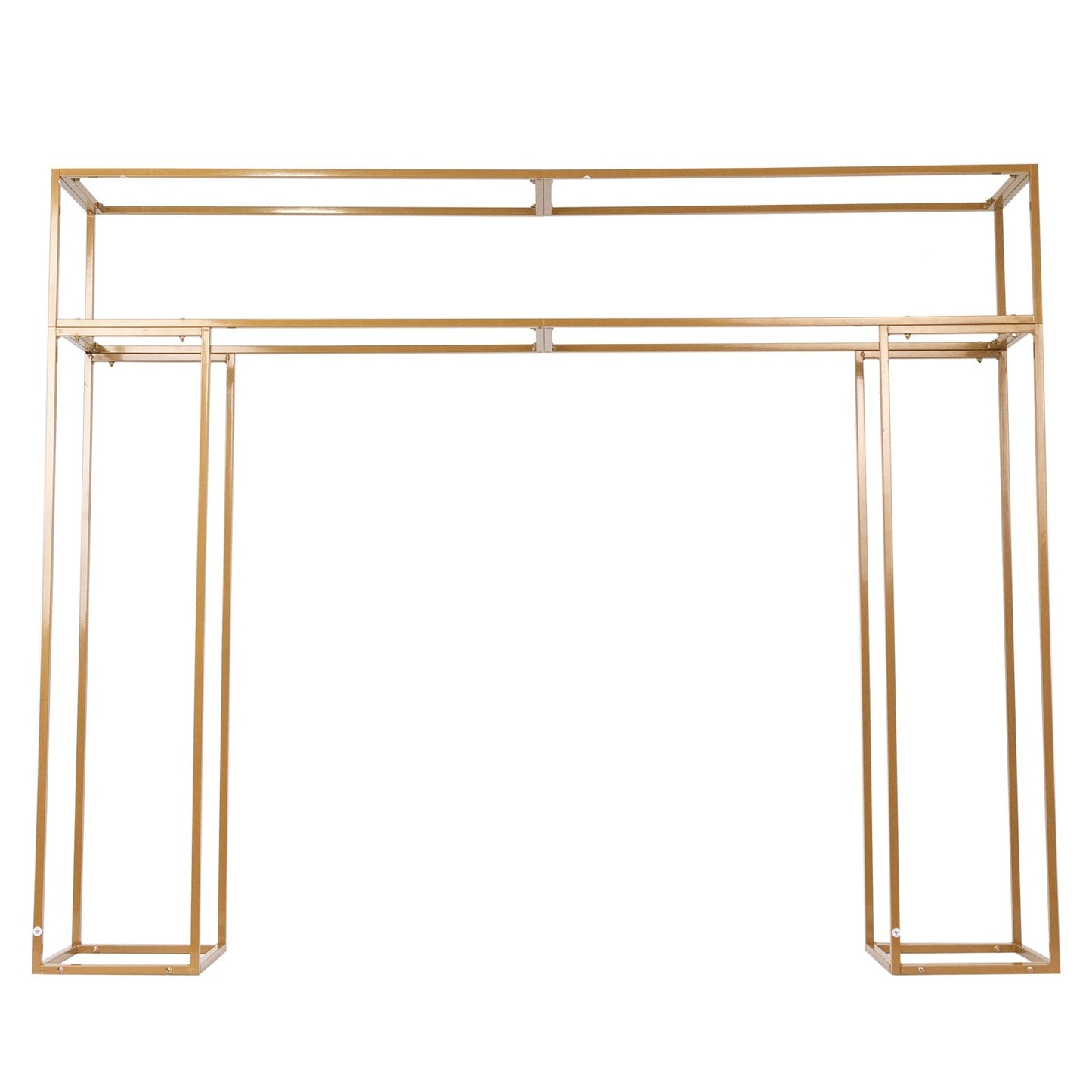 5ft Over the Table Stand in Gold, Freestanding Rectangular Double Frame Over the Table Rod for Floral Balloon DÃ©cor