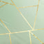 Polyester 90"x156" Rectangle Tablecloth Sage Green Seamless with Gold Foil Geometric Pattern - Wrinkle-Resistant Seamless Table Cover for Sophisticated Events