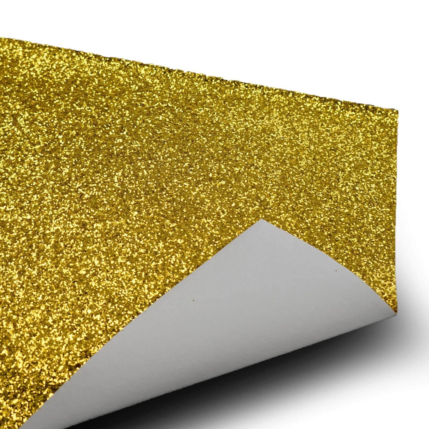 6-Pack Placemats Glitter Design Gold Sparkle Rectangle - Non-Slip Decorative Dining Table Mats 12"x18"