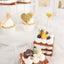 24-Pack Cupcake Topper Picks Heart Shaped Design Glitter Gold - Party Cake Toppers 4.5", 4"