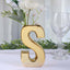 Shiny Ceramic Vase Letter "S" Gold Plated - Chic Bud Planter Pot for Events & Decor 6"