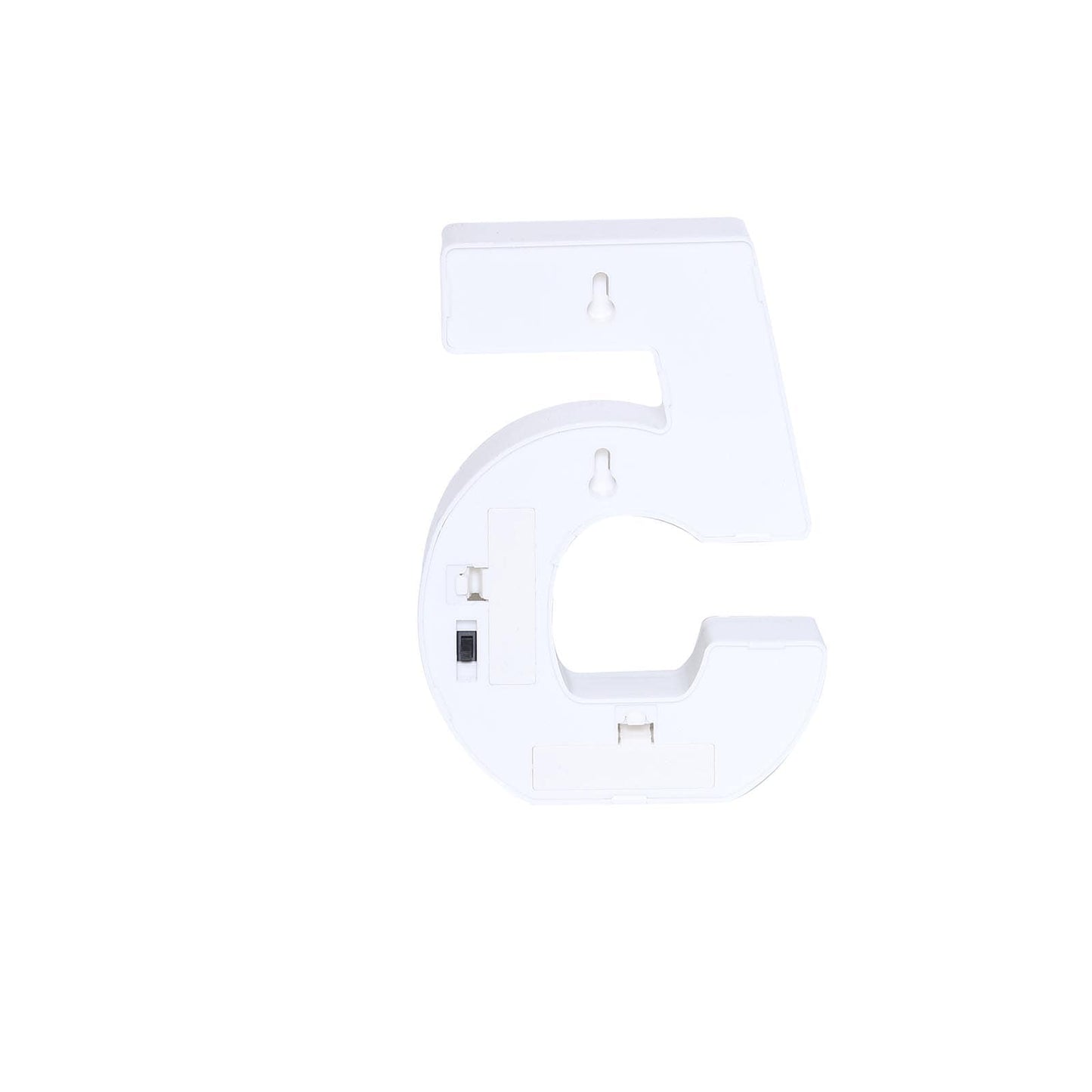 3D Marquee Number "5" Warm White 6 LED Lights Gold - Stylish Light-Up Accent for Events 6"