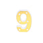 3D Marquee Number "9" Warm White 6 LED Lights Gold - Stylish Light-Up Accent for Events 6"
