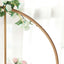 Round Floral Hoop Wedding Centerpiece Metal with Pillars Gold - Self-Standing Balloon Arch for Events 24"