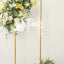 Wedding Arch Slim Gold Metal Rectangular Design Backdrop Stand - Floral Display Frame 6.5ft