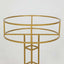 Metal Wedding Centerpiece Open Frame Design Gold - Grand Halo Top Floral Riser Pedestal 46"