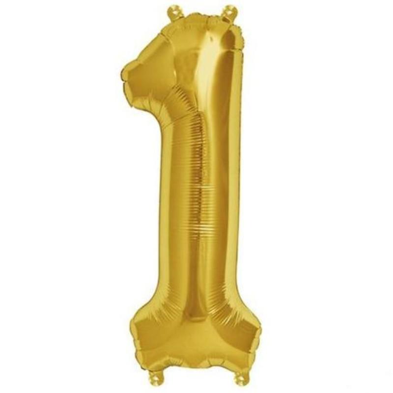 16" Shiny Metallic Gold Mylar Foil Alphabet Letter & Number Balloons