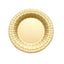 10 Pack 7" Gold Basketweave Rim Plastic Salad Dessert Plates, Round Disposable Appetizer Plates