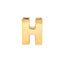 Shiny Ceramic Vase Letter "H" Gold Plated - Chic Bud Planter Pot for Events & Decor 6"