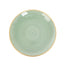 20-Pack 7" Plastic Salad Dessert Plates, Round Transparent Dusty Sage Green Swirl with Gold Rim â€“ Crystal-Like Elegant Party Plates