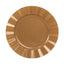 10-Pack Plastic 11" Round Dinner Plates in Gold with Ruffled Rim - Sturdy Disposable Dinnerware for Classy Events & Banquets