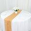 Polyester 9ft Table Runner Gold with Gold Foil Geometric Pattern - Modern & Stylish Table Decor