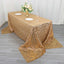 Mesh 90"x156" Rectangle Tablecloth Gold - Wave Sequin Embroidered Design for Refined Occasions