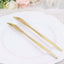 24-Pack Plastic Knives Glossy Gold - Premium Heavy Duty Disposable Flatware Cutlery 8"