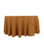Premium Polyester 120" Round Tablecloth Gold - Seamless 220GSM Wrinkle-Resistant Design for Classy Events