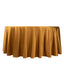 Scuba Round 120" Tablecloth Shimmering Gold - Wrinkle Free, Stain Resistant & Seamless Table Cover for Weddings and Parties