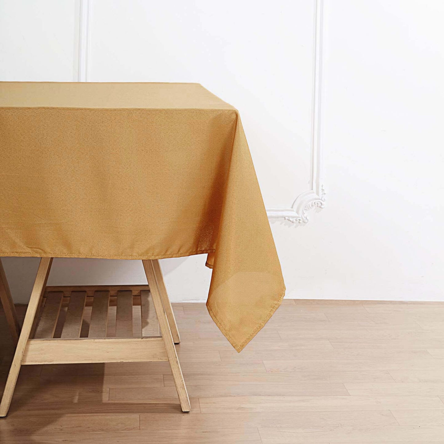 Polyester Square 70"x70" Tablecloth Gold - Wrinkle-Resistant & Durable Table Cover