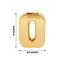 Shiny Ceramic Vase Letter "O" Gold Plated - Chic Bud Planter Pot for Events & Decor 6"