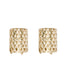 2-Pack Votive Candle Holders Gold Metal Diamond Cut Geometric Design - Perfect for Home DÃ©cor and Events 4"