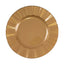 10-Pack Plastic 9" Round Dinner Plates in Gold with Ruffled Rim - Sturdy Disposable Dinnerware for Classy Events & Banquets