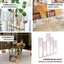 Set of 5 Wedding Centerpieces Gold Frame Conjoined Geometric Design - Test Tube Hydroponic Vases 12"