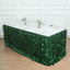 Taffeta Fabric 21ft Table Skirt Green 3D Leaf Petal Design - Exquisite & Stylish Event Table Cover