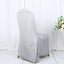 10 Pack Polyester Chair Cover for Banquet Chairs Silver - Stain-Resistant Reusable Slip-On Slipcover