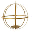 Hanging Sphere Candle Holder Gold Wrought Iron Open Frame Floral Display - Centerpiece Ball 12"