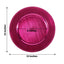 6-Pack Acrylic Round Charger Plates 13" in Hot Pink with Beaded Rim, Dinner Charger Event Tabletop Decor